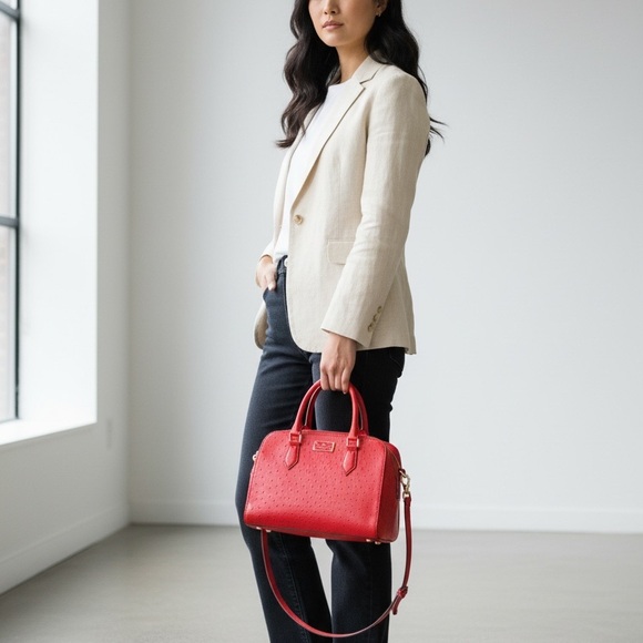 Kate Spade Dynasty Red Satchel - Picture 8 of 8